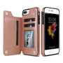 Retro PU Leather Wallet Case For iPhone