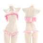 Sofyee Sexy Underwear Three-Point Pink Hollow Maid Underwear