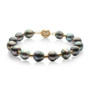 18K Gold Cultured Southsea Tahitian Black Baroque Pearl Bracelet