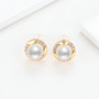 Natural Cultured Freshwater Pearl Earring