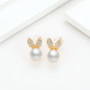 Natural Cultured Freshwater Pearl Earring