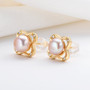 Natural Cultured Freshwater Pearl Earring