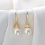 Natural Cultured Freshwater Pearl Drop Hook Earring