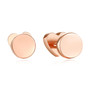 14K Solid Gold Stud Earrings Exclusively Handcrafted Double Side Heart Round Shaped Earrings for Women