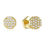 14K Solid Gold Stud Earrings Exclusively Handcrafted 0.306 Carat Natural Diamond (H-F Color, VS1-VS2 Clarity)