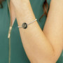 Stretch Bead Disc Initial Bracelet