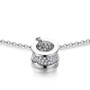 Sterling Silver Created Diamond Circle Pendant Necklace