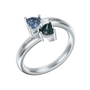 Double Heart Promise Ring With Birthstone