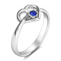 Personalized Birthstone Heart Promise Ring