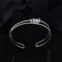 Charm Strand Ring Two Layer Bracelet Sterling Silver Open Bangle