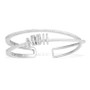 Charm Strand Ring Two Layer Bracelet Sterling Silver Open Bangle