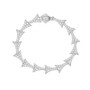 Dainty Geometric Keel Bracelet Sterling Silver Bangle
