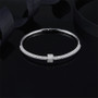 Fashion Drill Screw Geometric Bracelet Sterling Silver Bangle