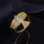 S925 Sterling Silver High End Micro Inlaid Crystal Diamond Fashion Personalized Falcon Ring