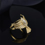 S925 Sterling Silver High End Micro Inlaid Crystal Diamond Fashion Personalized Falcon Ring