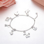 Multi Element Geometric Personality Bracelet Fashionable Temperament Sterling Silver Bracelet