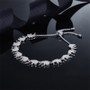 Fashion Elephant Bracelet Created Diamond Sterling Silver Bracelet