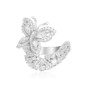 S925 Sterling Silver Created White Diamond Elegant Butterfly Ring