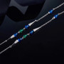 S925 Pure Silver High-end Micro Inlaid Crystal Diamond Color Candy Necklace