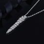 925 Silver Feather Pendant Necklace