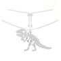 Dinosaur Animals Element Pendant Sterling Silver Necklace