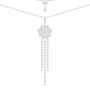 Snowflake Tassel Pendant Long Drop Sterling Silver Necklace