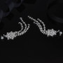 Snowflake Long Tassel Earrings Sterling Silver Drop Earrings