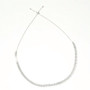 Palm Leaf Pendant White Created Diamond Sterling Silver Necklace