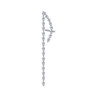 White String Created Diamond Sterling Silver Dangle Earrings