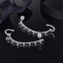 Sterling silver Created Diamond Dangle Earrings