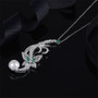 Butterfly Pearl Pendant Sterling Silver Necklace