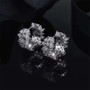 Created Diamond Sterling Silver Hoop Earrings