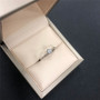 Sterling Silver Round Created Diamond Solitaire Ring