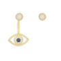 Evil Eye Long Dangle Irregular Stud Earrings