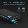 20000mAh Power Bank 3A Dual USB C Port Portable Charger Powerbank External Battery Pack For iPhone 11 Poverbank