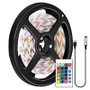16Colors 5050 LED Strip Lights 0.5-5M 5V USB Waterproof Flexible TV Back Light RGB Colour Changing with 24Key Remote Control