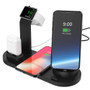 10W Qi Wireless Charger Dock Station 4 in 1 For Iphone Airpods Micro USB Type C Stand Fast Charging 3.0 For Apple Watch Charger