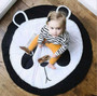 Cartoon Animals Baby Play Mat Foldable Kids Crawling Blanket Pad Round Carpet Rug Toys Cotton Children Room Decor Photo Props