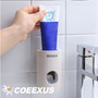 Automatic Toothpaste Dispenser Dust-proof Toothbrush Holder Wall Mount Stand Toothpaste Squeezer Bathroom Accessories Set