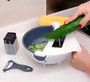 Magic Multifunctional Rotate Vegetable Cutter With Drain Basket Kitchen Veggie Fruit Shredder Grater Slicer