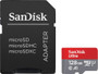 SanDisk Ultra 128GB microSDXC UHS-I card with Adapter - 100MB/s U1 A1 - SDSQUAR-128G-GN6MA