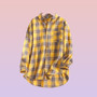 Korean plaid casual long-sleeved shirt jacket