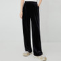 High waist wide leg pants loose mopping velvet pants