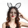 Kawaii Lace Cat ear Headband With Veil Headband