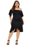 Off Shoulder Plus Size Dress with Ruffles