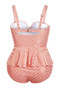 Plus Size Halter Neck Peplum Tankini