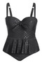 Plus Size Halter Neck Peplum Tankini