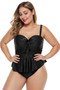 Plus Size Halter Neck Peplum Tankini