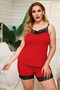 Plus Size Pajamas Set with Lace Trim