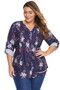 Floral Pintuck Plus Size Blouse